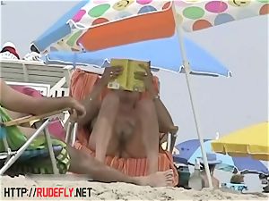 Candid naked beach teen booty voyeur